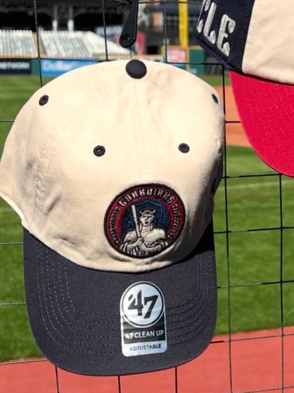 '47 Cleveland Guardians Two-Tone Cap in Beige and Navy